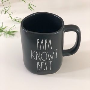 Rae Dunn PAPA KNOWS BEST Black Mug